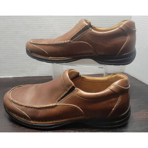 Men’s Johnston & Murphy Shuler Moc Slip On shoes 10.5 M Brown Leather